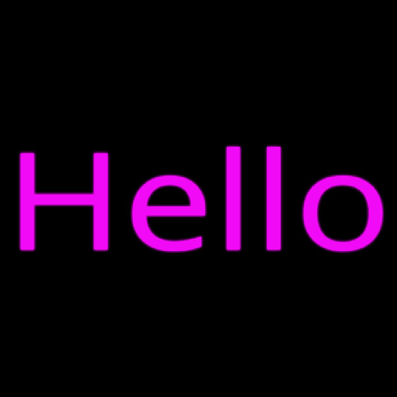 Pink Hello Enseigne Néon