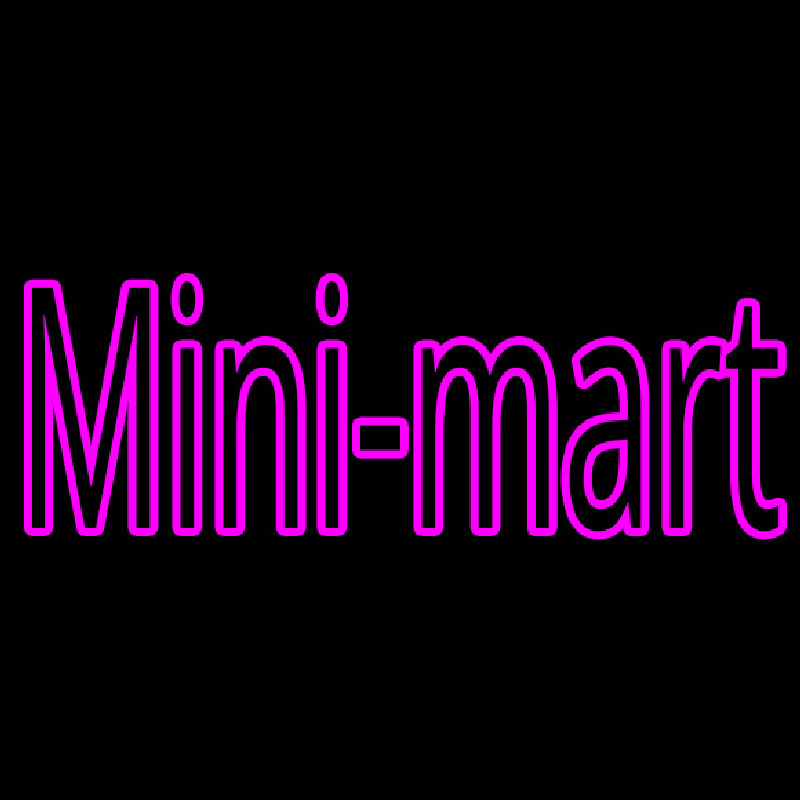 Pink Mini Mart Enseigne Néon