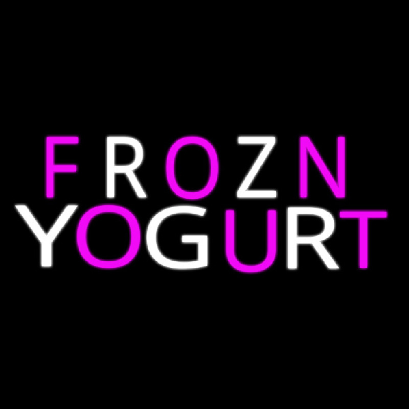 Pink N White Frozen Yogurt Enseigne Néon