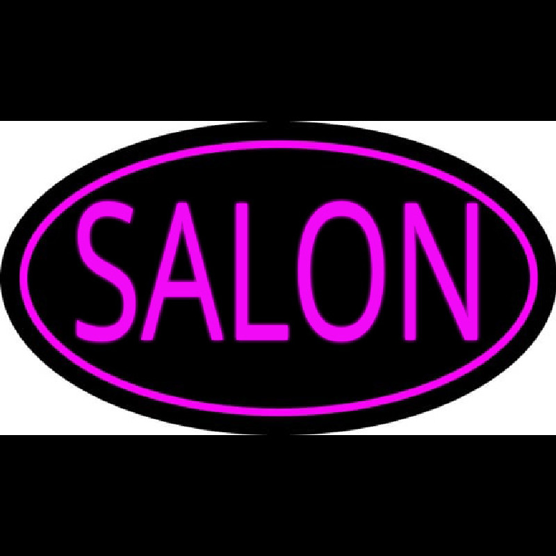 Pink Salon Oval Enseigne Néon