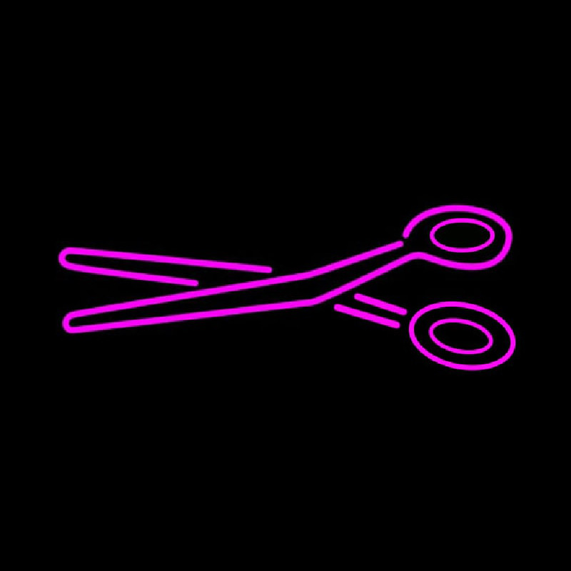 Pink Scissor Logo Enseigne Néon