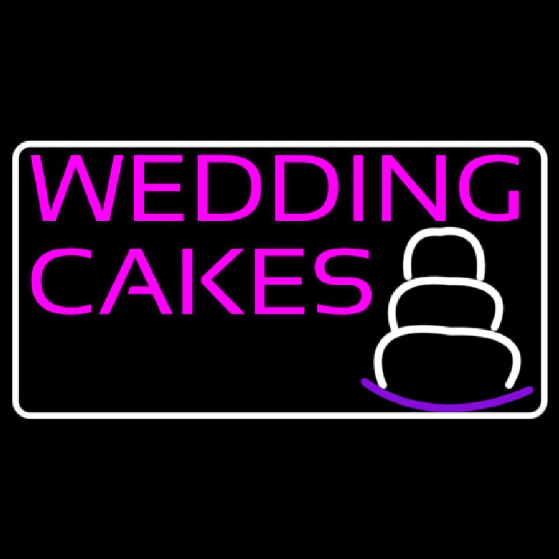 Pink Wedding Cakes Enseigne Néon