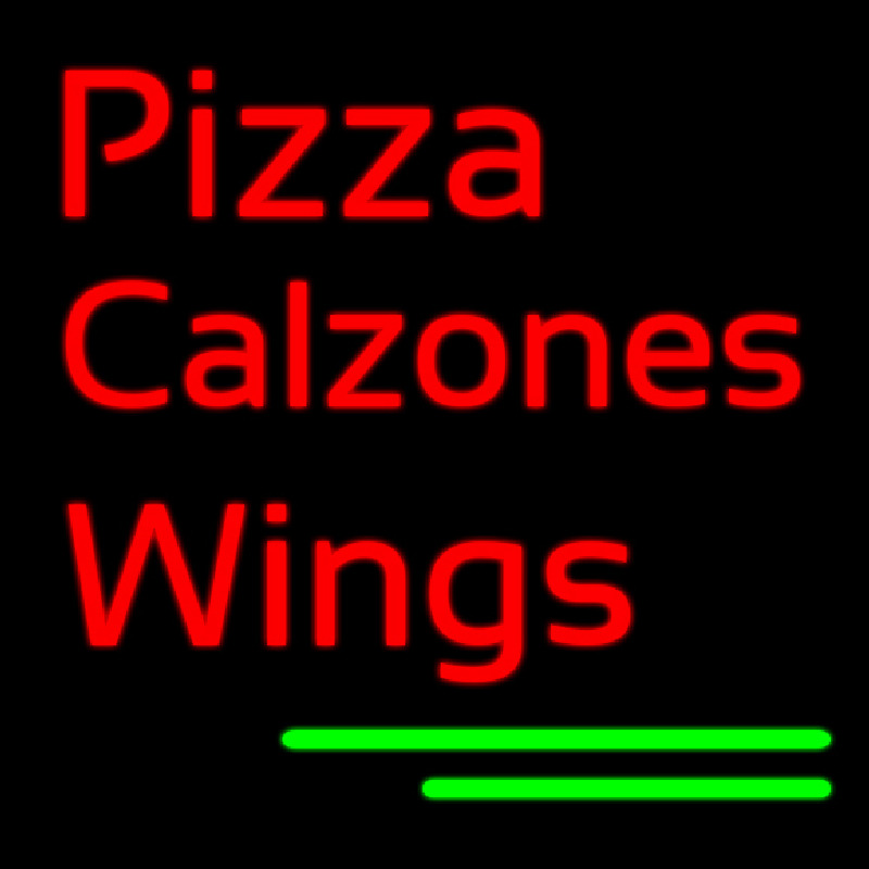 Pizza Calzones Wings Enseigne Néon