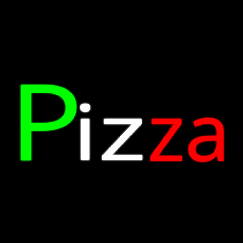 Pizza Italian Flag Colors Enseigne Néon