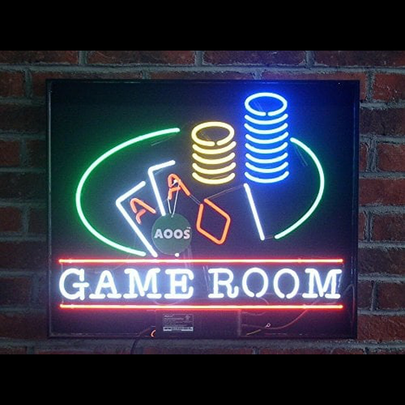 Poker Chips Game Room Man Cave  Enseigne Néon