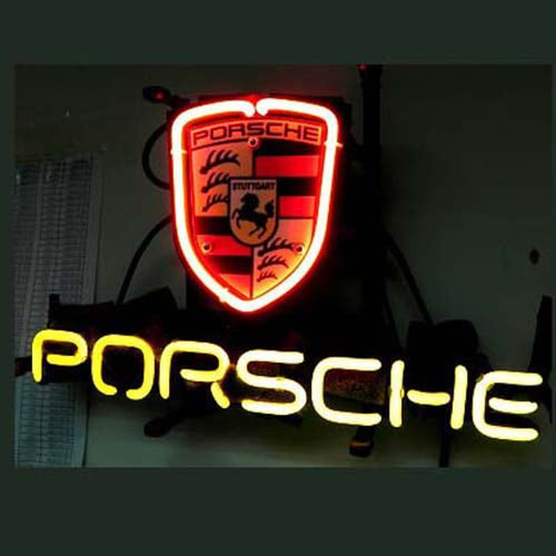 Porsche European Auto Bière Bar Enseigne Néon