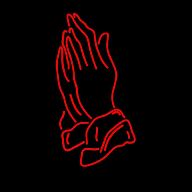 Praying Hands Enseigne Néon