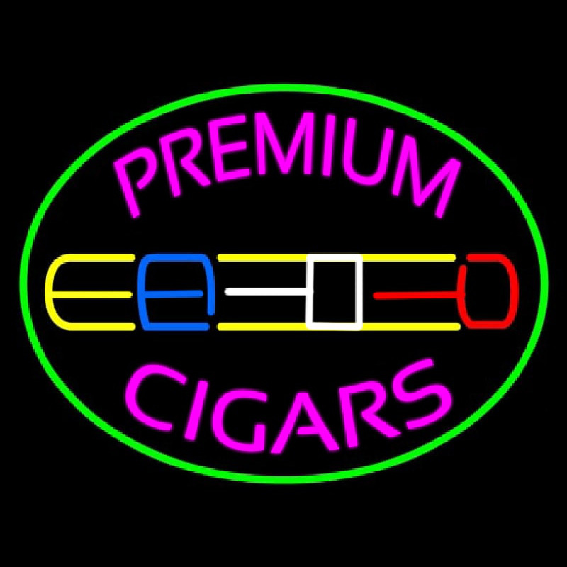 Premium Cigars Logo Enseigne Néon