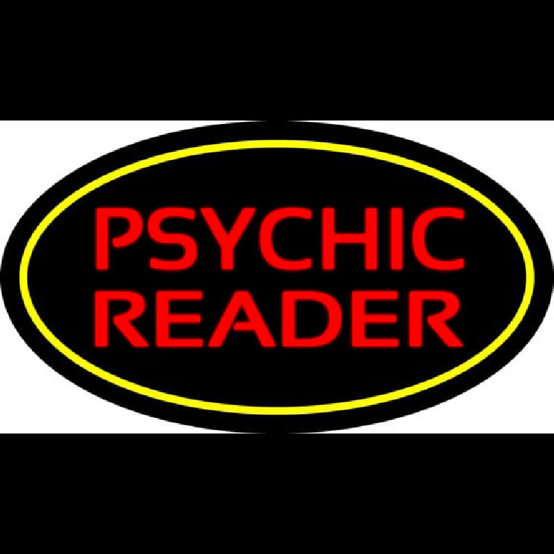 Psychic Reader Yellow Oval Enseigne Néon