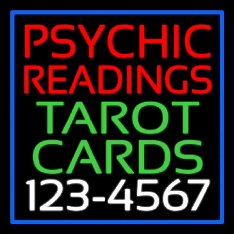 Psychic Readings Tarot Cards With Phone Number Enseigne Néon