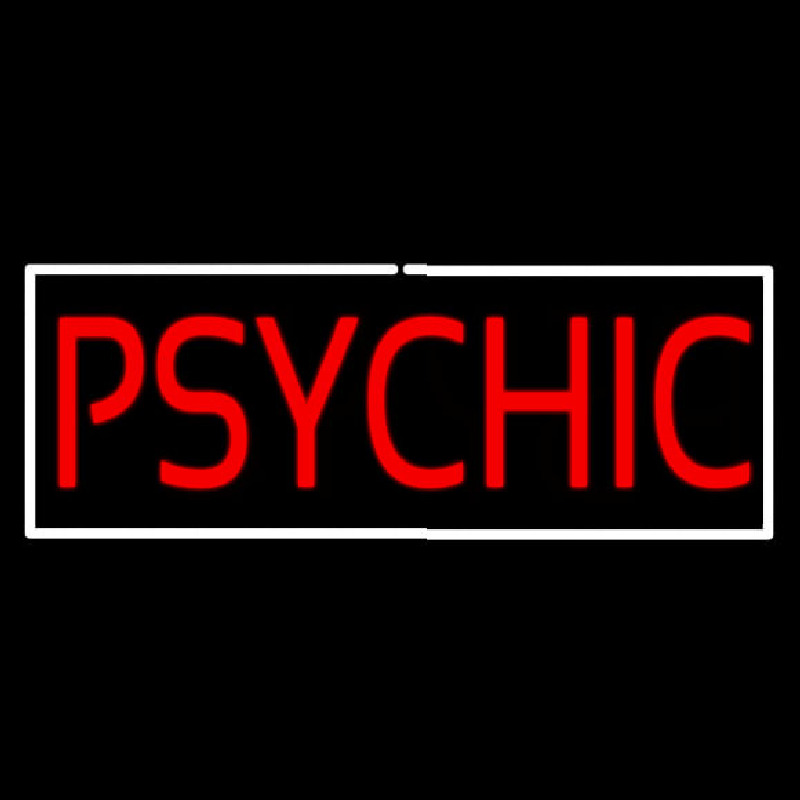 Psychic White Border Enseigne Néon