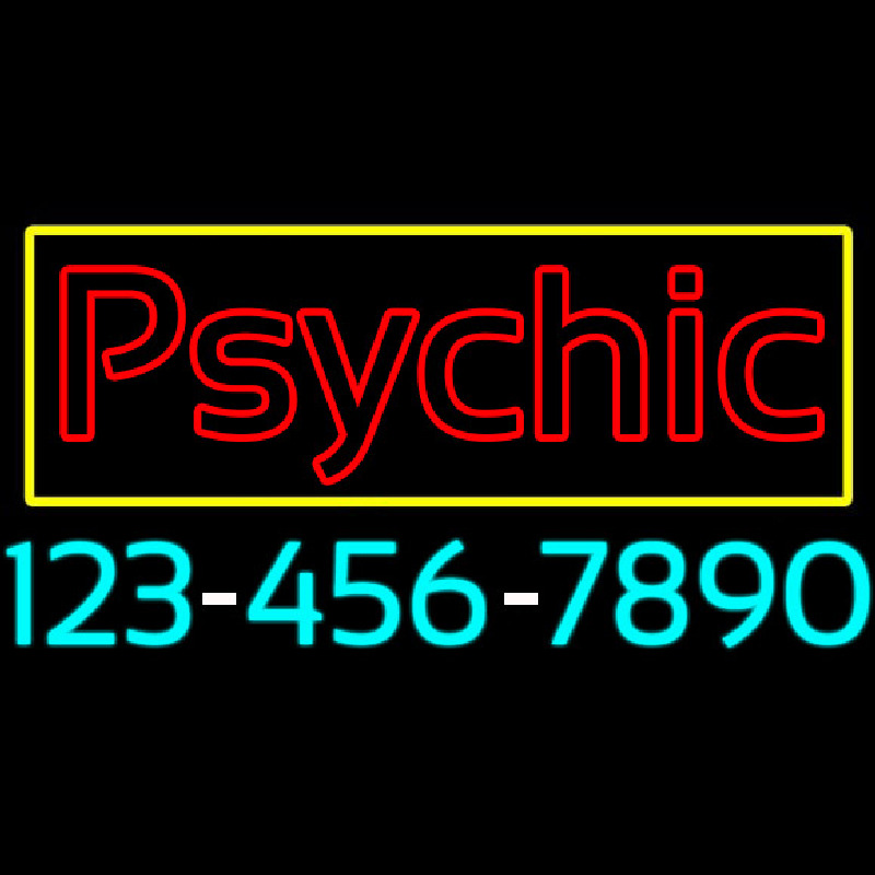 Psychic With Phone Number Enseigne Néon