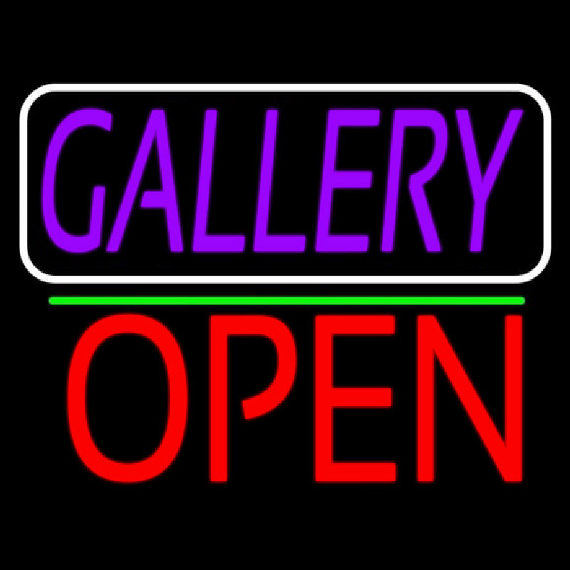 Purle Gallery With Open 1 Enseigne Néon