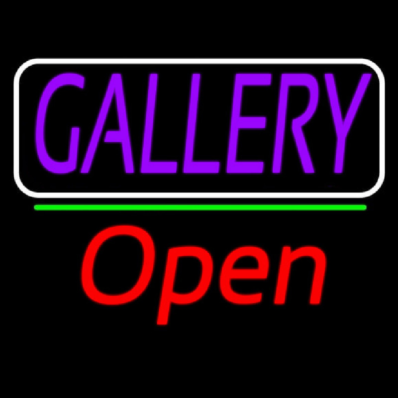 Purle Gallery With Open 2 Enseigne Néon