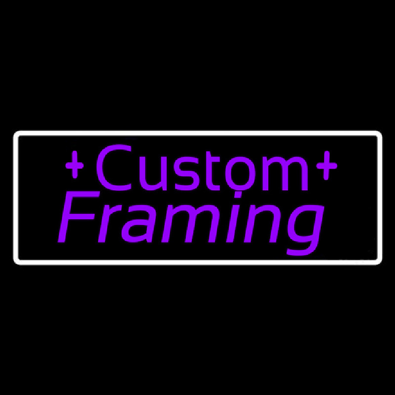 Purple Custom Framing Enseigne Néon