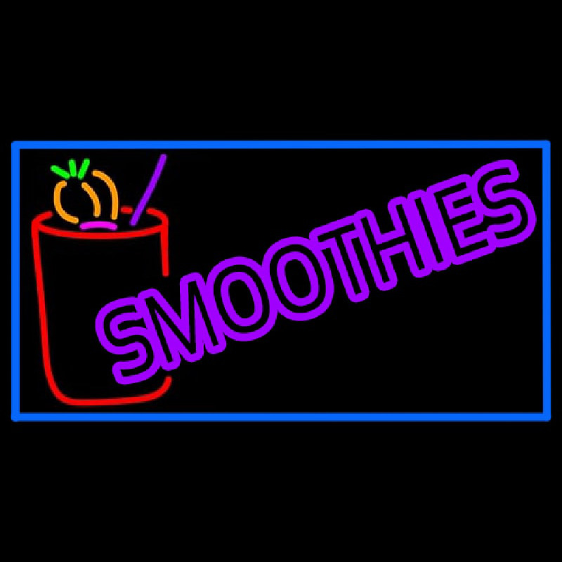 Purple Double Stroke Smoothies Enseigne Néon