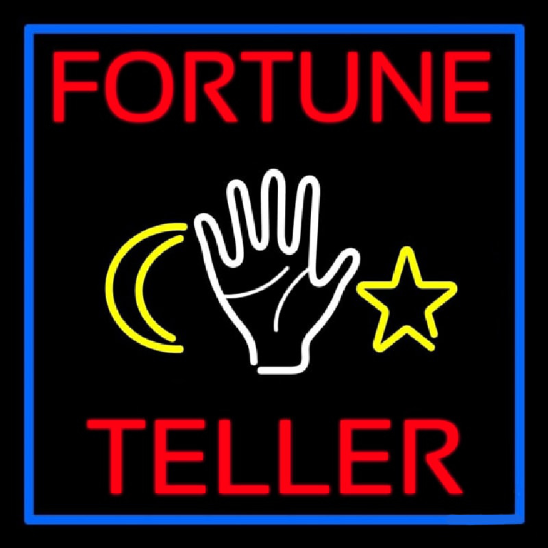 Purple Fortune Teller With Logo Enseigne Néon