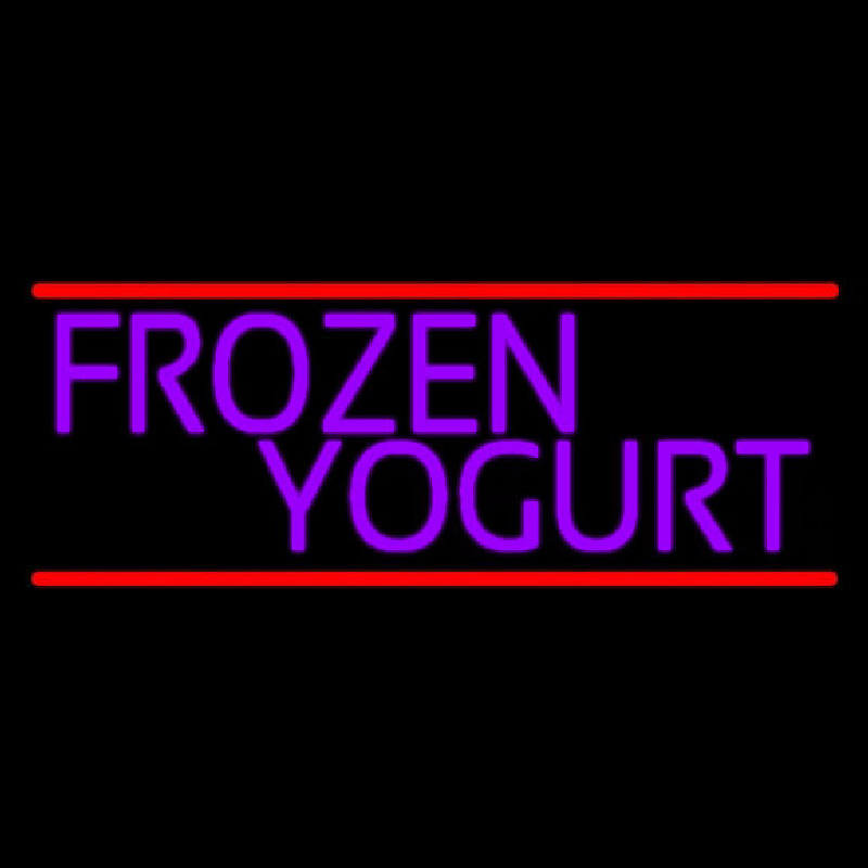 Purple Frozen Yogurt Enseigne Néon