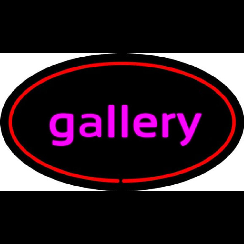 Purple Gallery Red Oval Enseigne Néon