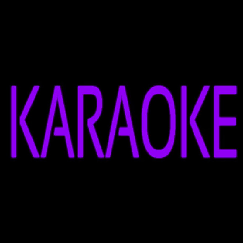 Purple Karaoke Block 1 Enseigne Néon