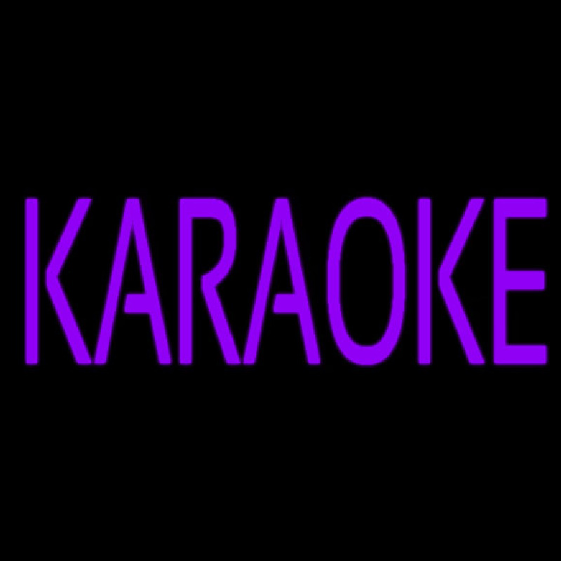 Purple Karaoke Block 1 Enseigne Néon