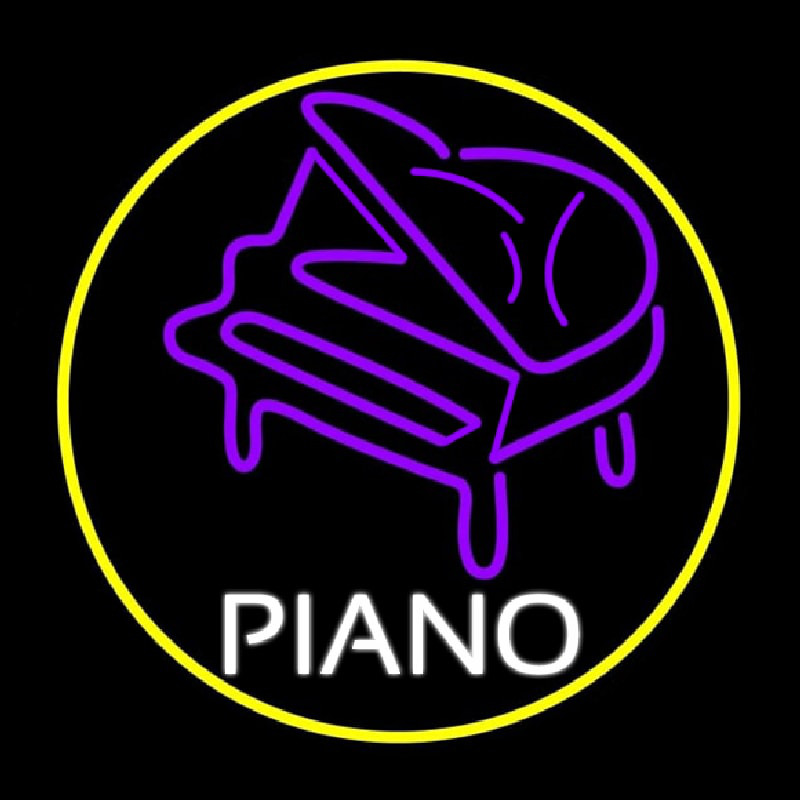 Purple Piano Enseigne Néon