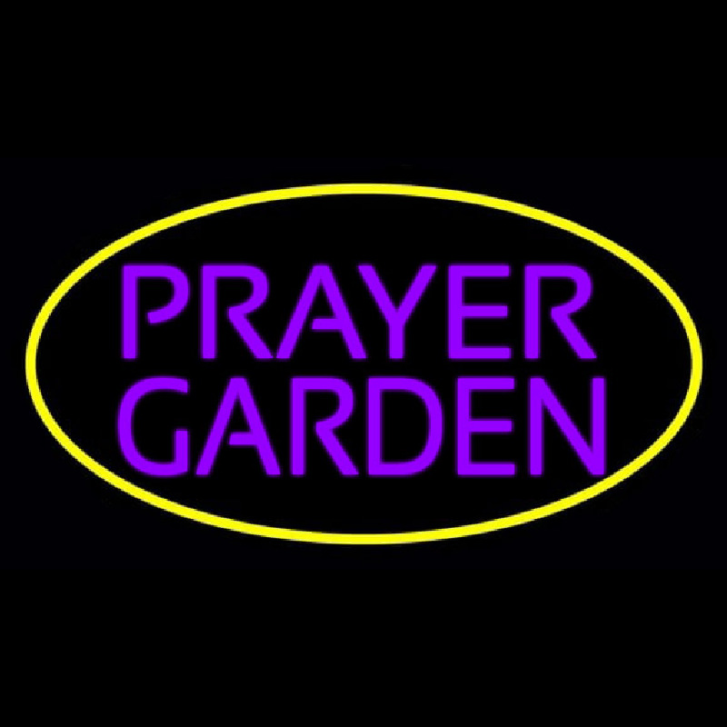 Purple Prayer Garden Enseigne Néon