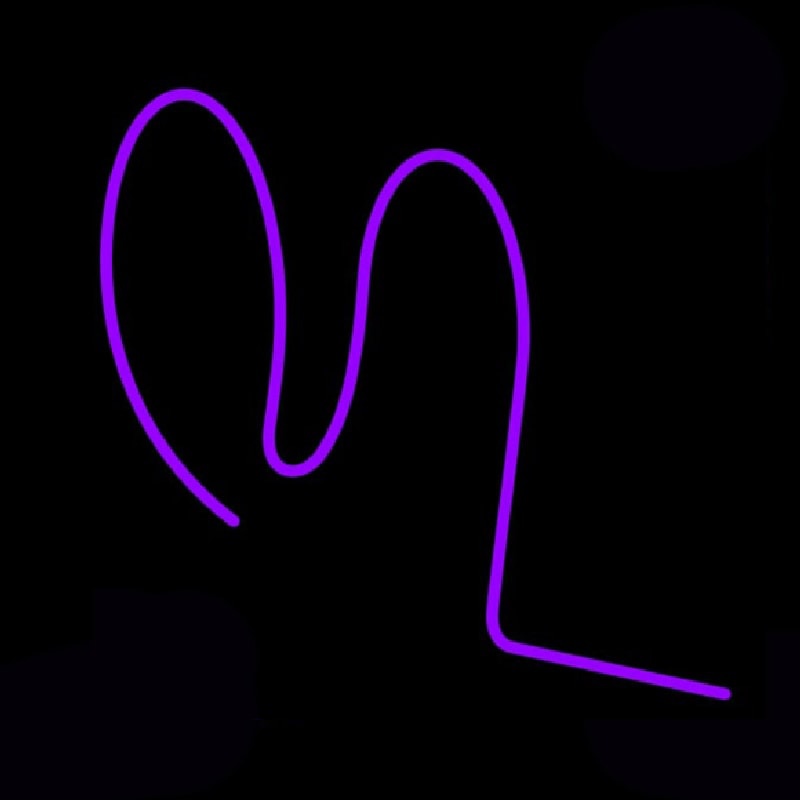 Purple Squiggle Enseigne Néon