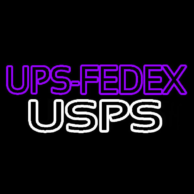 Purple Ups Fede  Usps Enseigne Néon