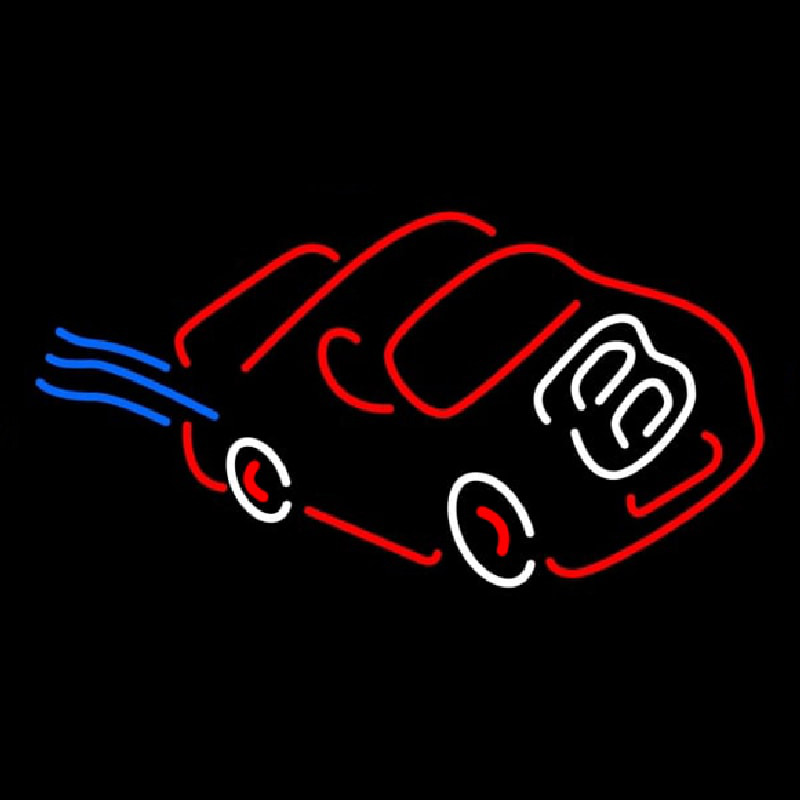 Racing Red Car Enseigne Néon