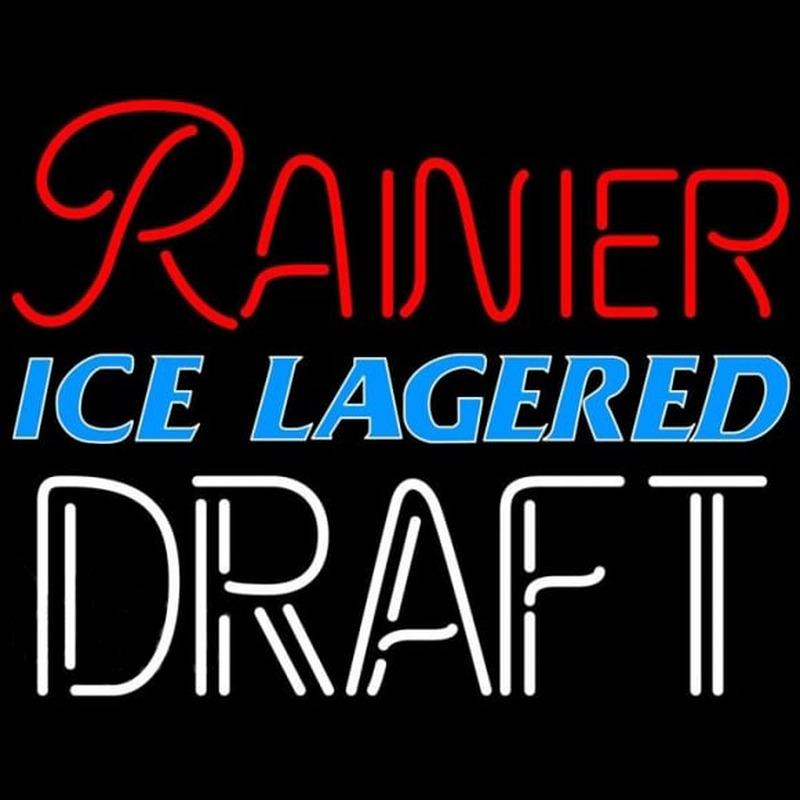 Rainier Ice Lagered Draft Beer Sign Enseigne Néon