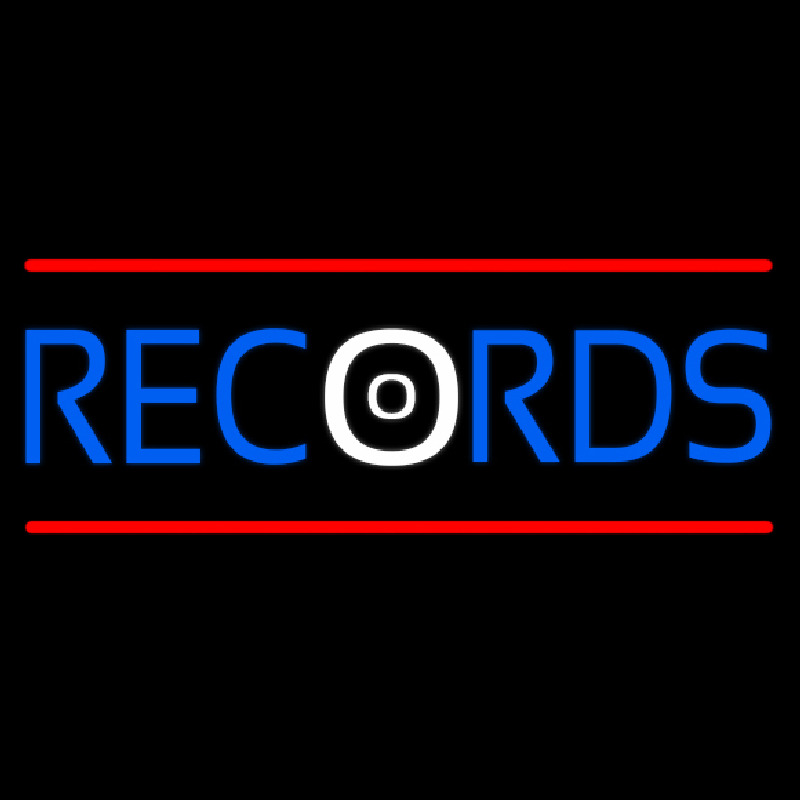 Records Red Line 3 Enseigne Néon