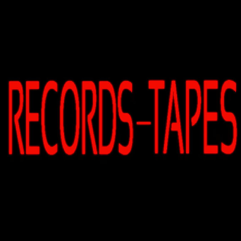 Records Tapes Enseigne Néon