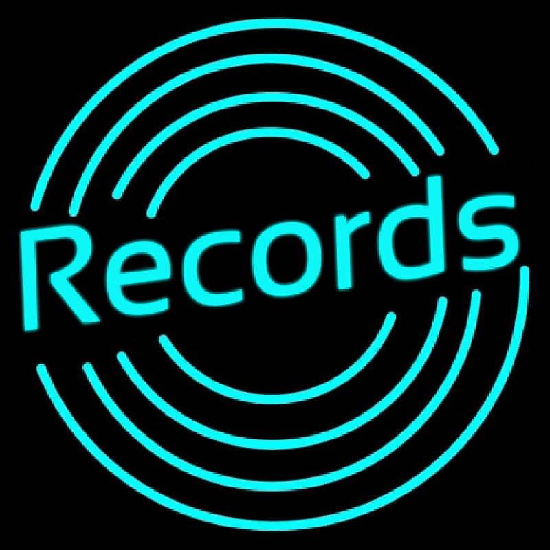 Records With Disc Enseigne Néon