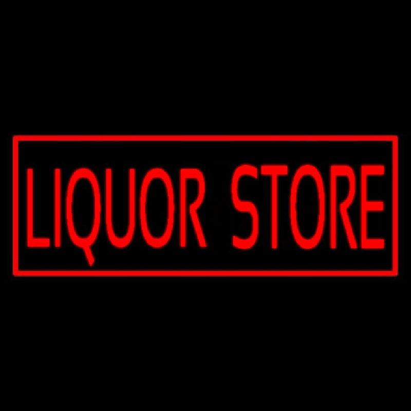 Rectange Liquor Store Enseigne Néon