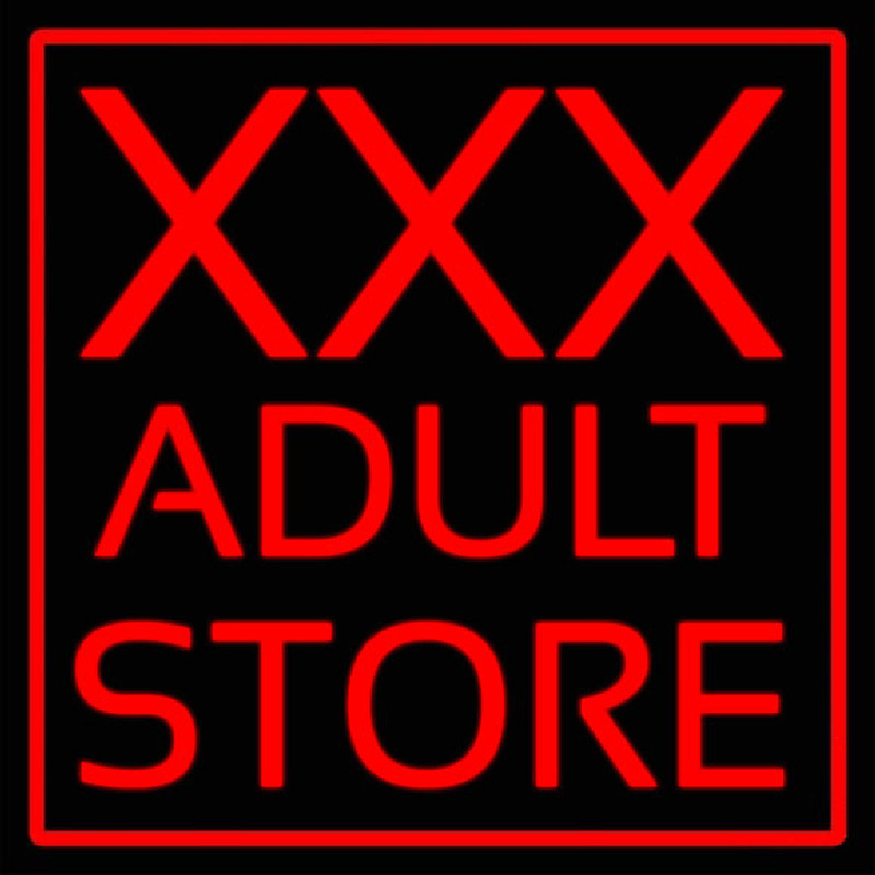 Red  Border X   Adult Store Enseigne Néon