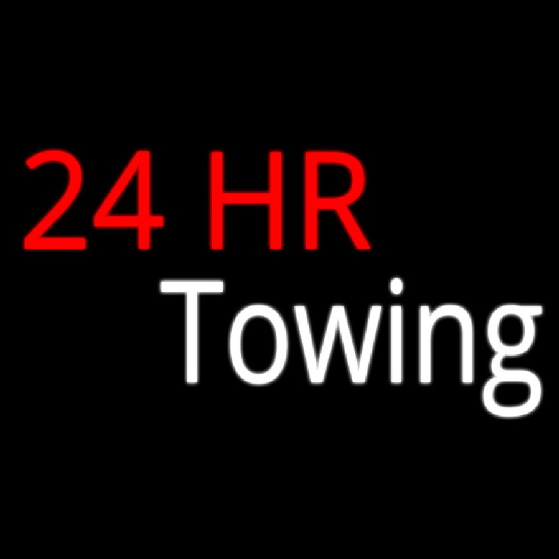 Red 24 Hr Towing Enseigne Néon