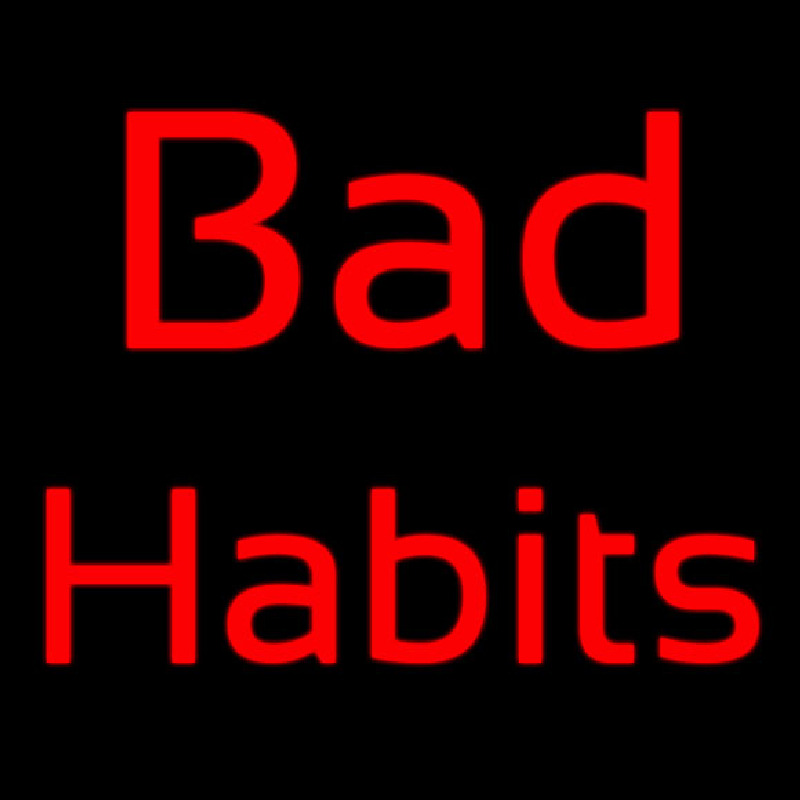 Red Bad Habit Enseigne Néon