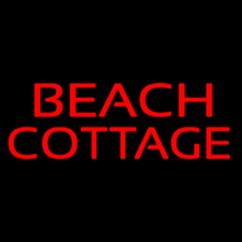 Red Beach Cottage Enseigne Néon