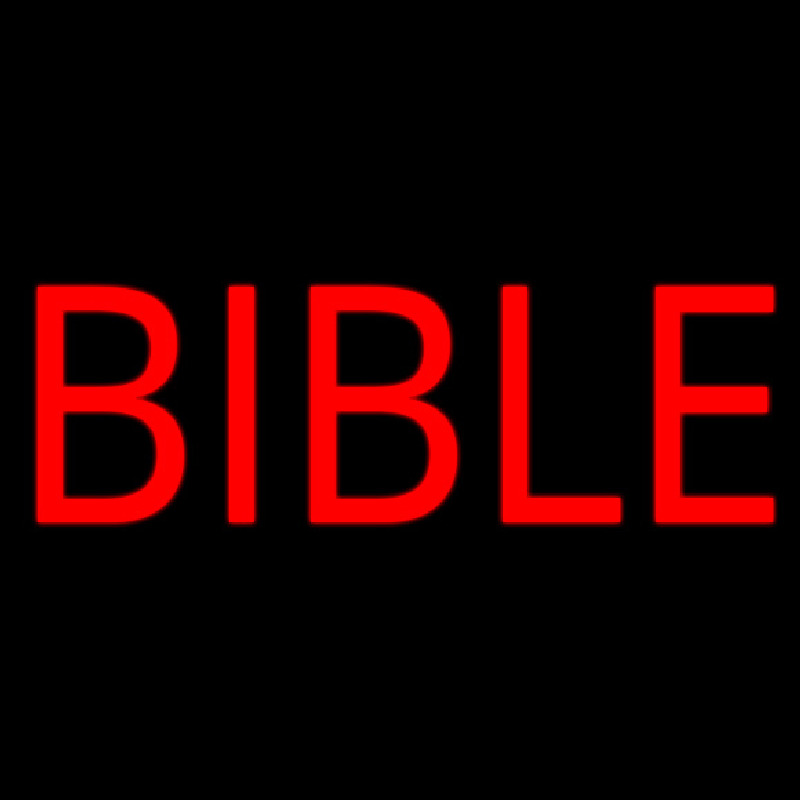 Red Bible Block Enseigne Néon
