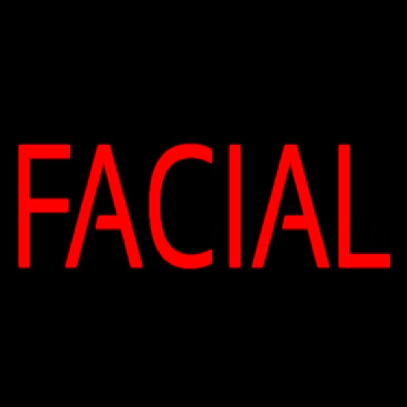 Red Block Facial Enseigne Néon