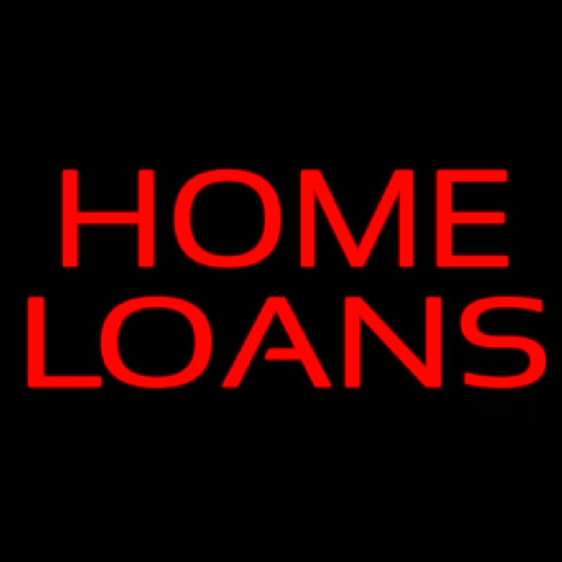 Red Block Home Loans Enseigne Néon