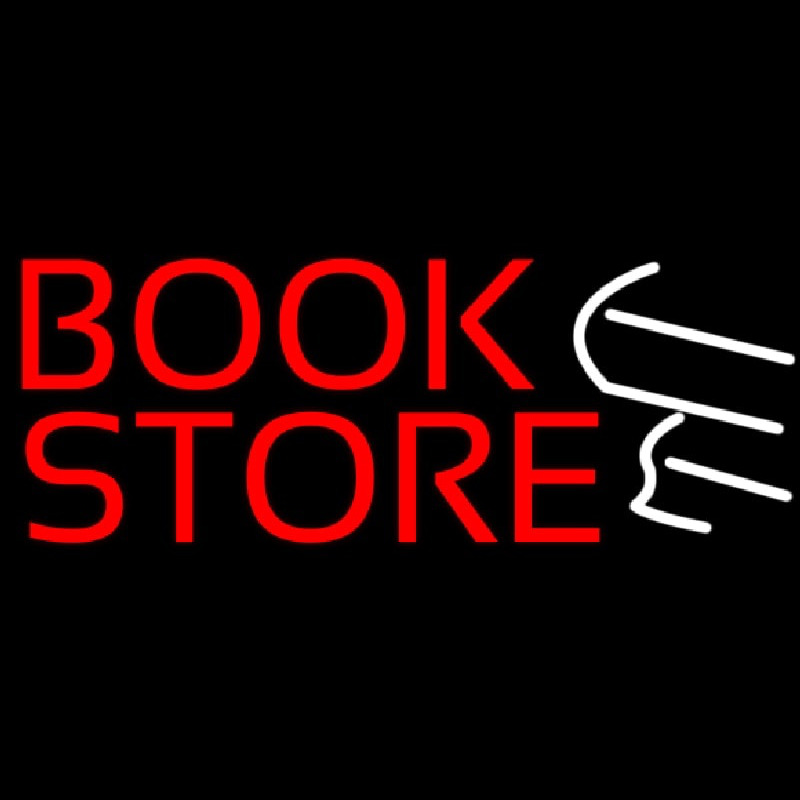 Red Book Store Logo Enseigne Néon