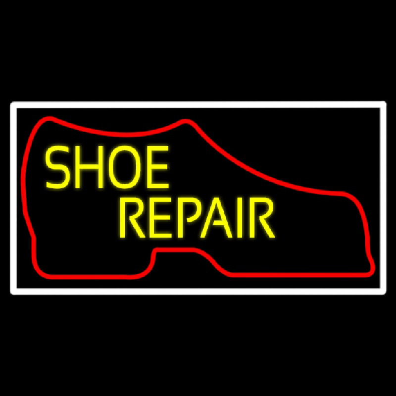 Red Boot Yellow Shoe Repair Enseigne Néon
