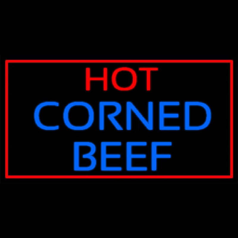 Red Border Hot Corned Beef Enseigne Néon
