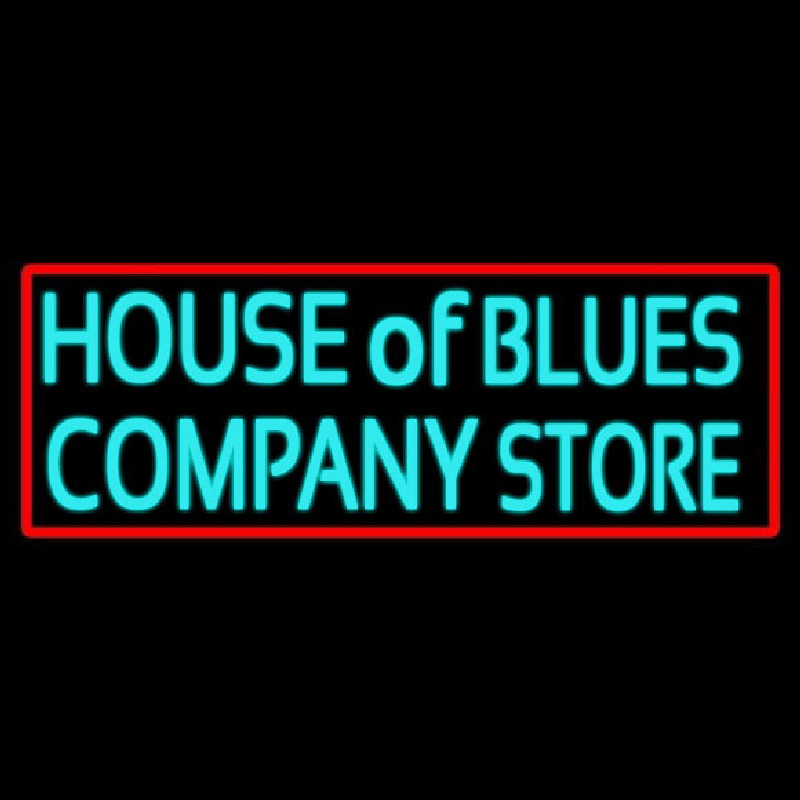 Red Border House Of Blues Company Store Enseigne Néon