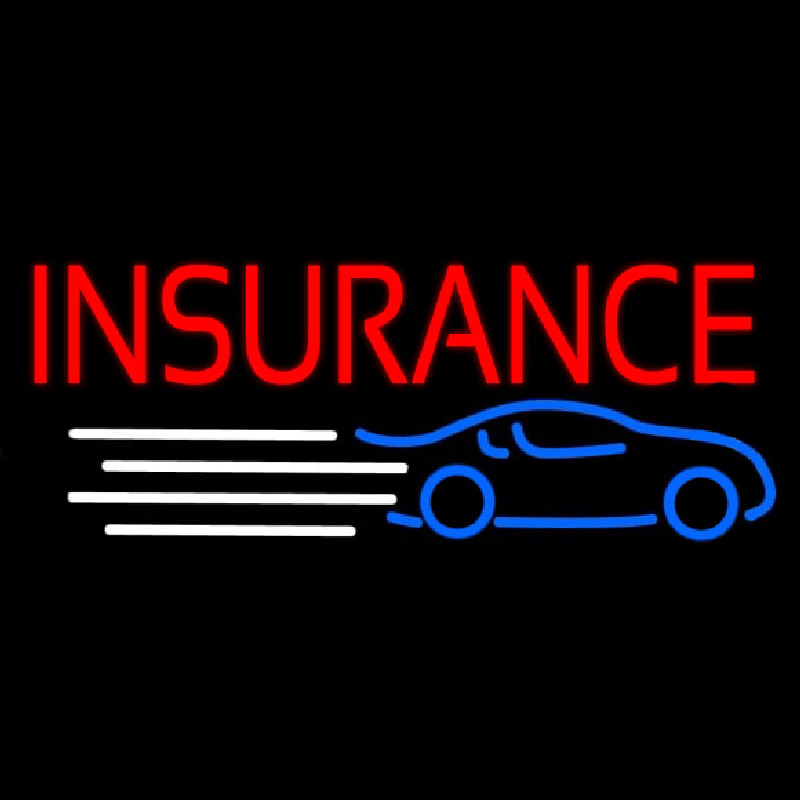 Red Car Insurance Enseigne Néon