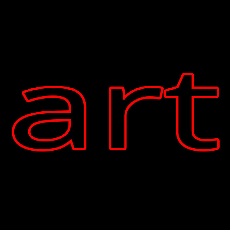 Red Cursive Art 1 Enseigne Néon