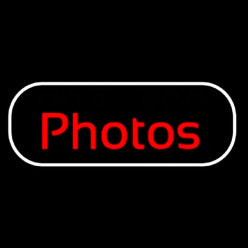 Red Cursive Photos With Border Enseigne Néon