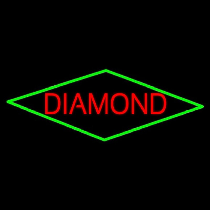 Red Diamond Block Enseigne Néon